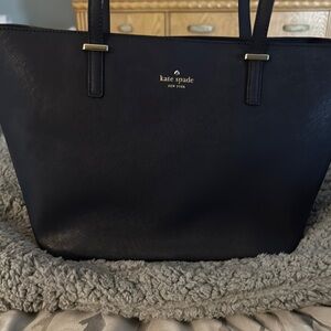 Kate Spade Navy Leather Tote Structured Design